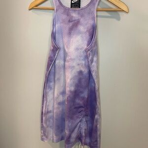 Nike Lavender Mesh Purple Tie Dye Tennis Dress size Small